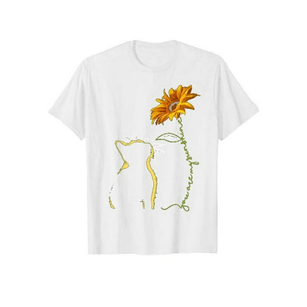 Womens Floral Printed Short Sleeve T-shirt Girls Summer Loose Tee Blouse Tops